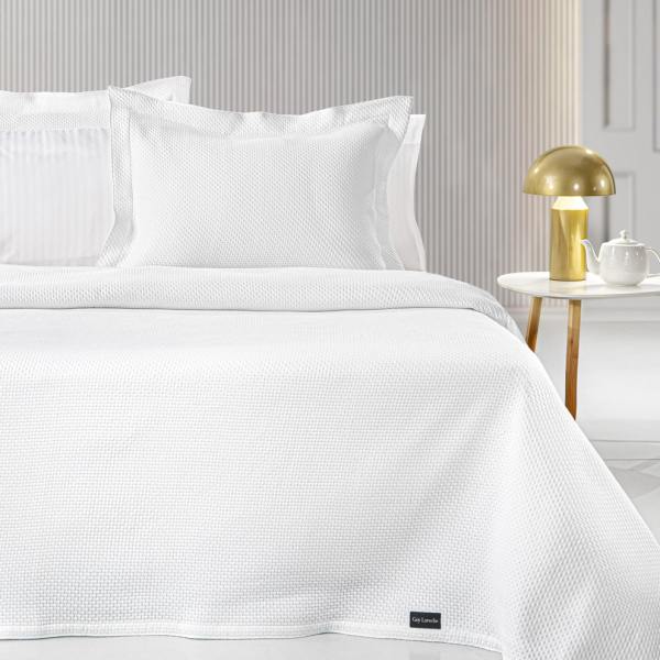 Κουβερτόριο Υπέρδιπλο (245x260) Guy Laroche Slalom White