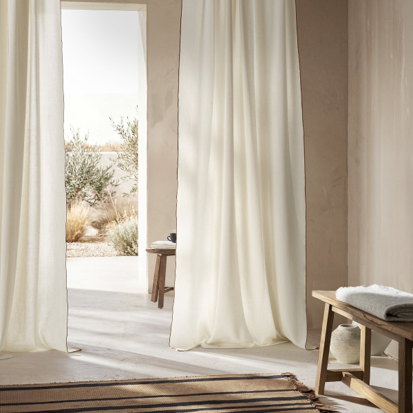 Κουρτίνα (140x280) Με Τρέσα Gofis Home Nedda Brown 614/13