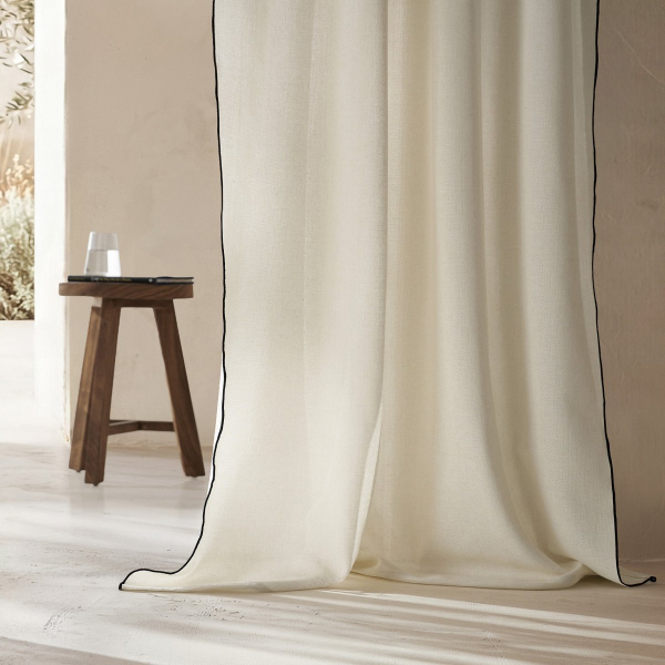 Κουρτίνα (140x280) Με Τρέσα Gofis Home Nedda Black 614/14