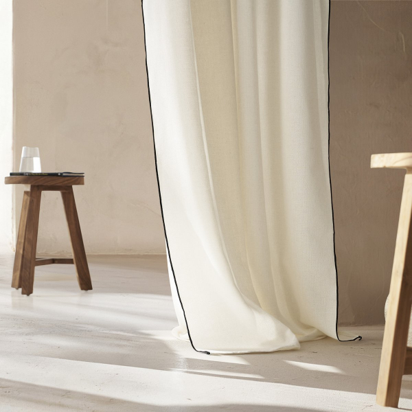 Κουρτίνα (140x280) Με Τρέσα Gofis Home Nedda Black 614/14