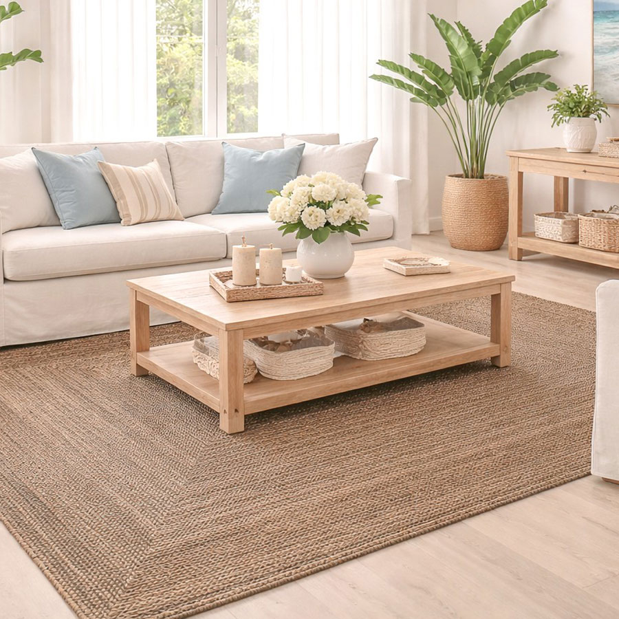 Χαλί Καλοκαιρινό (120x170) Pol Rugs & Mats Jute Grey Natural