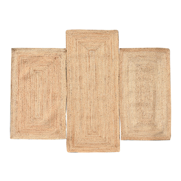 Χαλιά Κρεβατοκάμαρας (Σετ 3τμχ) Pol Rugs & Mats Natural