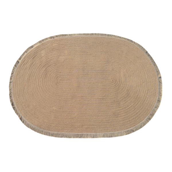 Οβάλ Χαλί Διαδρόμου (80x150) Pol Rugs & Mats Grey