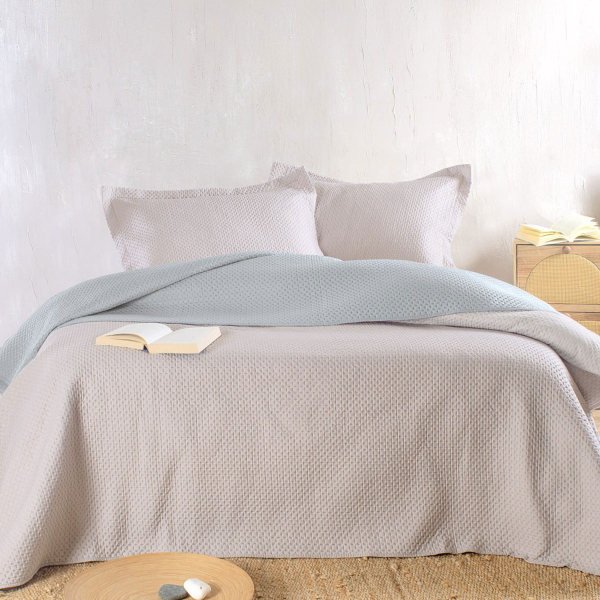 Κουβερλί Μονό (Σετ 160x240) 2 Όψεων Rythmos Allure Beige-Grey