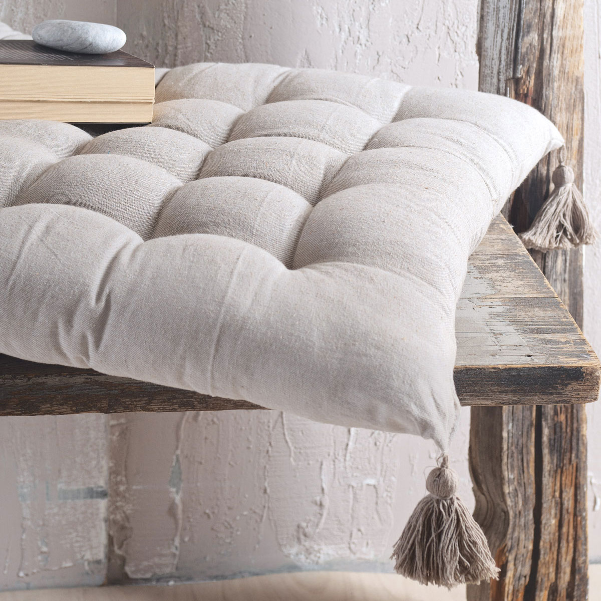 Μαξιλάρα για Παγκάκι Δαπέδου (60X120) Rythmos Sonia Beige Home Λευκά Είδη Σαλονιού Μαξιλάρια Spitishop