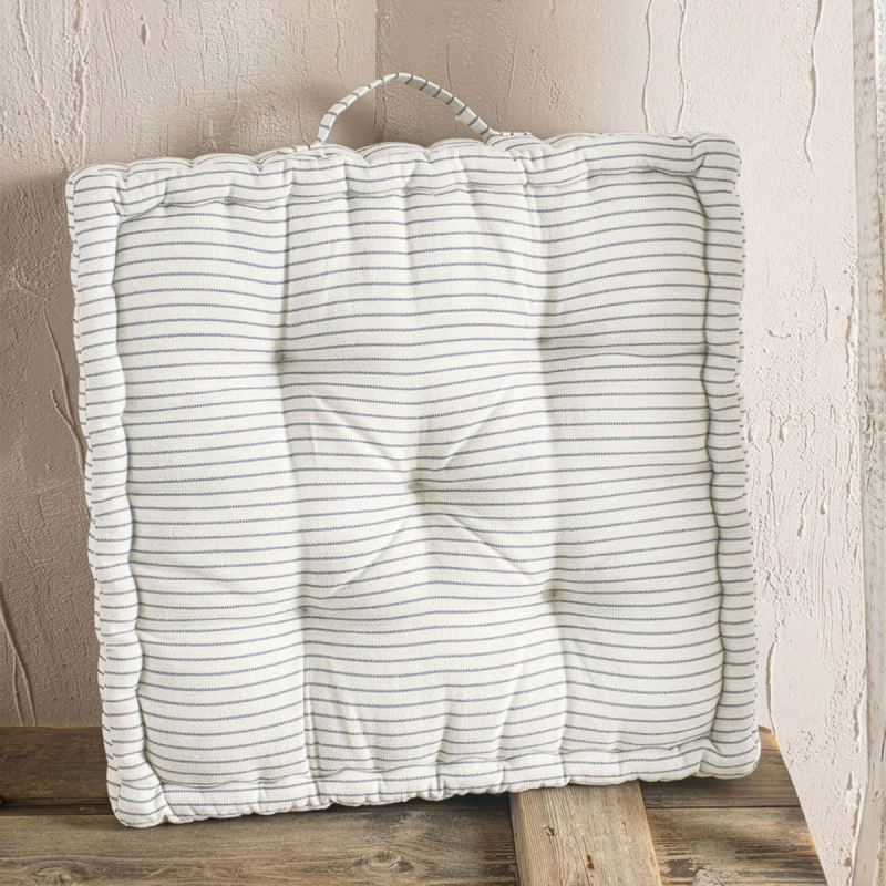 Μαξιλάρα Δαπέδου (50x50x10) Rythmos Linea Beige Striped