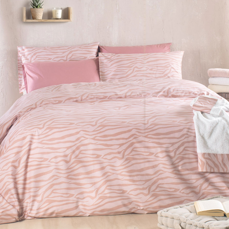 Σεντόνια King Size (Σετ) Rythmos Next Trisha Pink