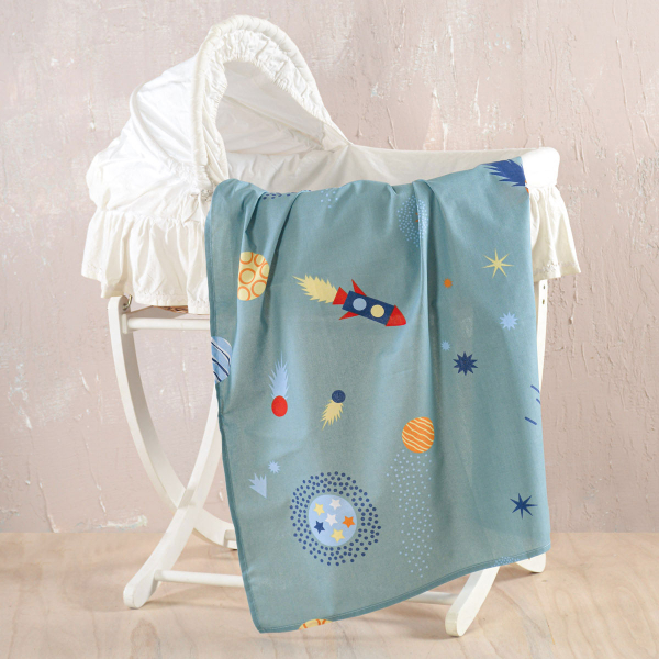 Σεντόνι Λίκνου Επίπεδο (80x110) Rythmos Baby Rocket