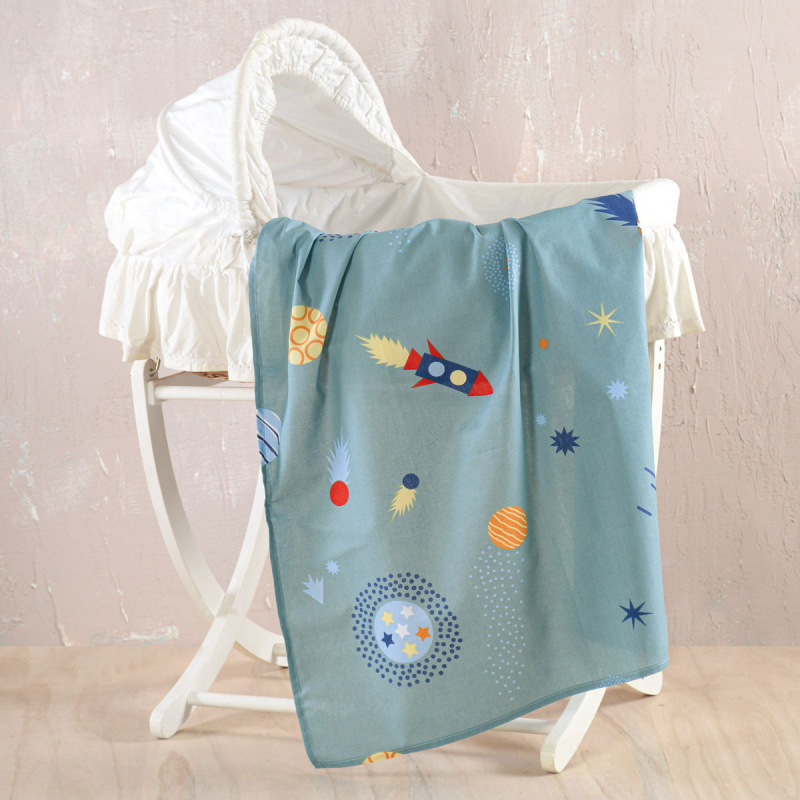 Σεντόνι Λίκνου Επίπεδο (80x110) Rythmos Baby Rocket