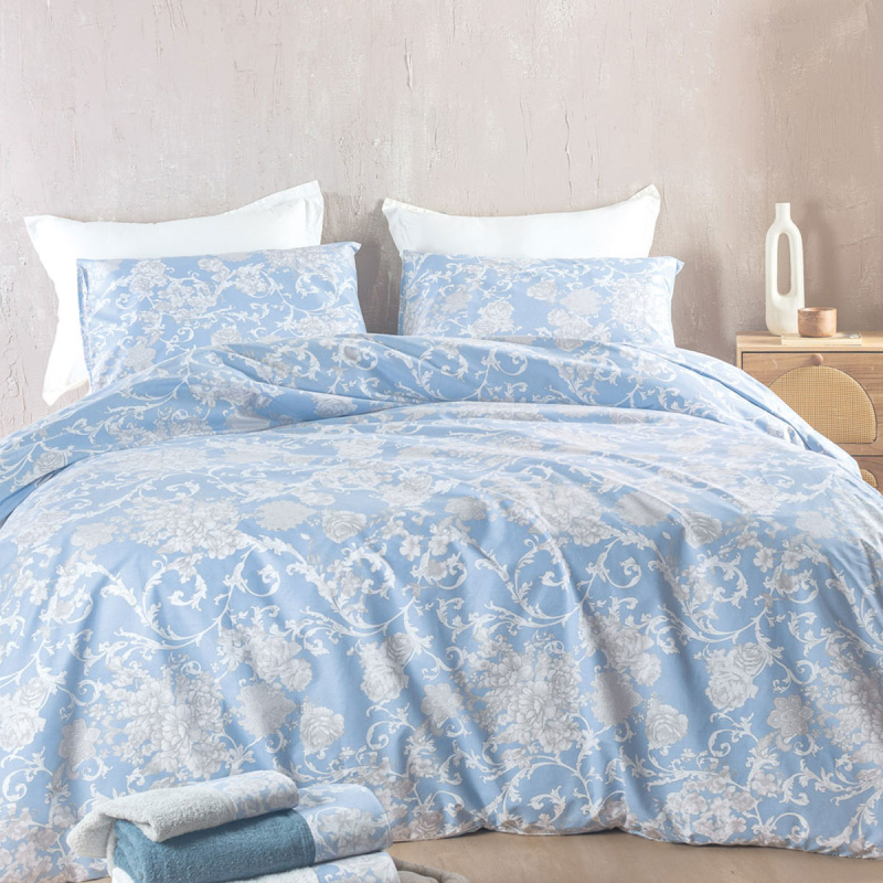 Παπλωματοθήκη Υπέρδιπλη (Σετ 225x250) Rythmos Next Candince Blue
