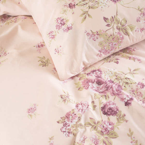 Παπλωματοθήκη Μονή (Σετ 160x250) Rythmos Nova Springtime Pink