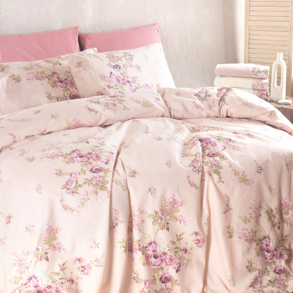 Παπλωματοθήκη Υπέρδιπλη (Σετ 220x250) Rythmos Nova Springtime Pink