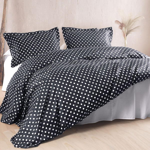 Παπλωματοθήκη Υπέρδιπλη (Σετ 230x250) Rythmos Coquette Black