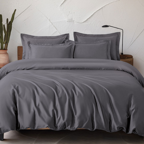 Κουβερλί Υπέρδιπλο (Σετ 235x250) Rythmos Tencel Glacier Grey-Brown