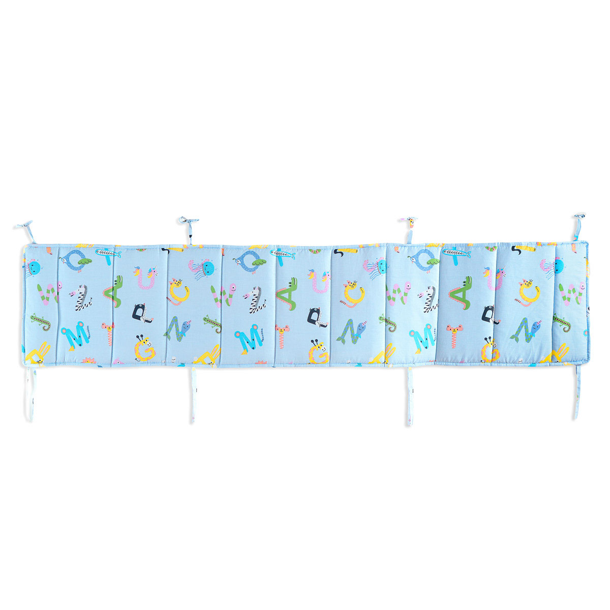 Πάντα Κούνιας (200X43) Rythmos Baby Letterland Blue Home Βρεφικά Προίκα Μωρού Πάντες Βρεφικές Spitishop