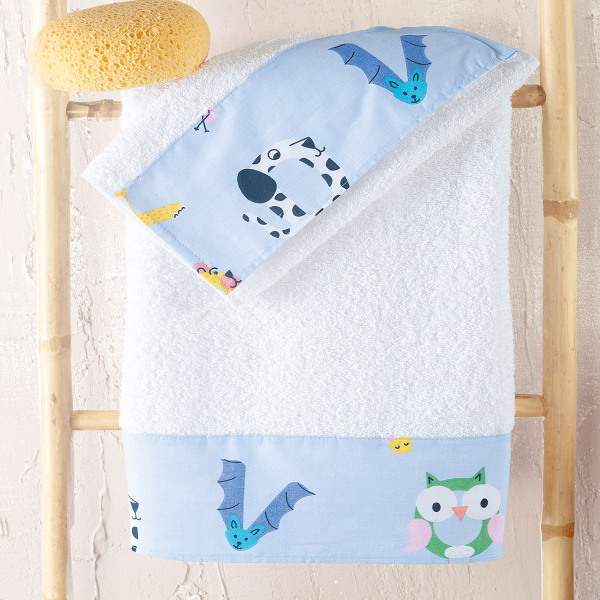 Παιδικές Πετσέτες (Σετ 2τμχ) Rythmos Symbol Letterland Blue 500gsm