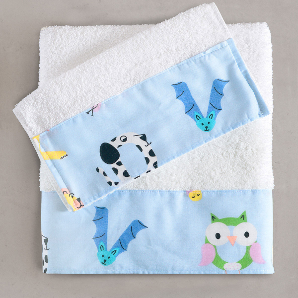 Παιδικές Πετσέτες (Σετ 2τμχ) Rythmos Symbol Letterland Blue 500gsm