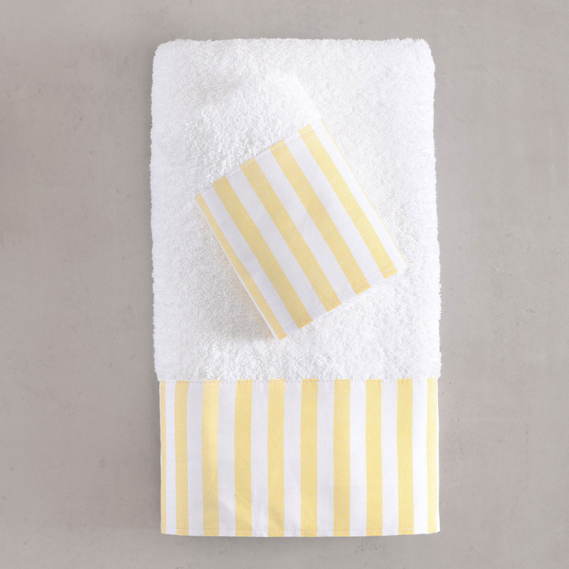 Παιδικές Πετσέτες (Σετ 2τμχ) Rythmos Symbol Eloise White-Yellow 500gsm