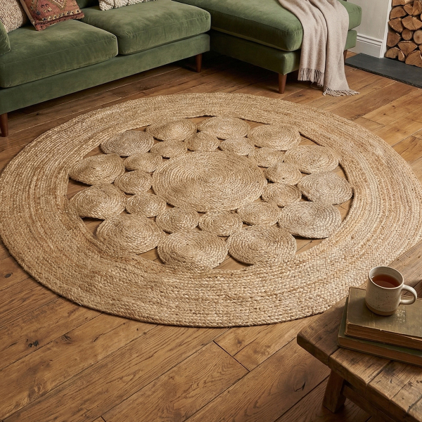 Στρογγυλό Χαλί Καλοκαιρινό (Φ150) Ravelia Flora