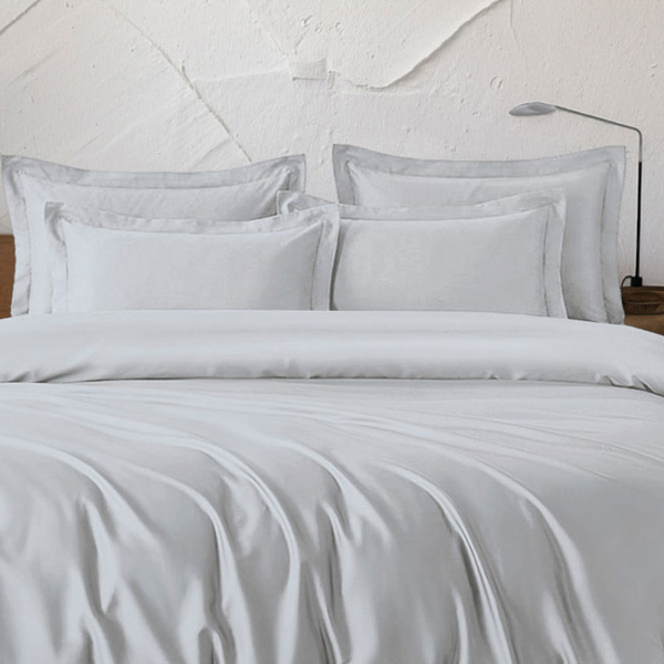 Ζεύγος Μαξιλαροθήκες Oxford (50x70) Rythmos Tencel Glacier Silver