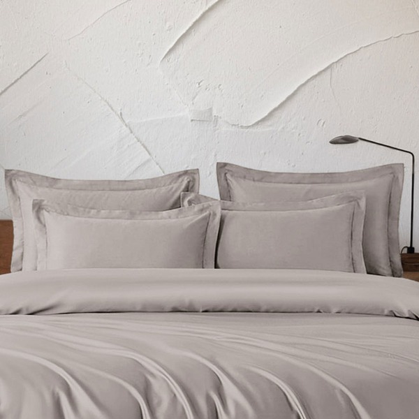 Ζεύγος Μαξιλαροθήκες Oxford (50x70) Rythmos Tencel Glacier Beige Sand