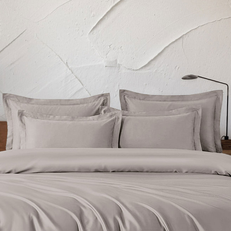 Ζεύγος Μαξιλαροθήκες Oxford (50x70) Rythmos Tencel Glacier Beige Sand