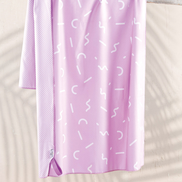 Πετσέτα Θαλάσσης Microfiber 2 Όψεων (90x160) Rythmos Difuse Purple