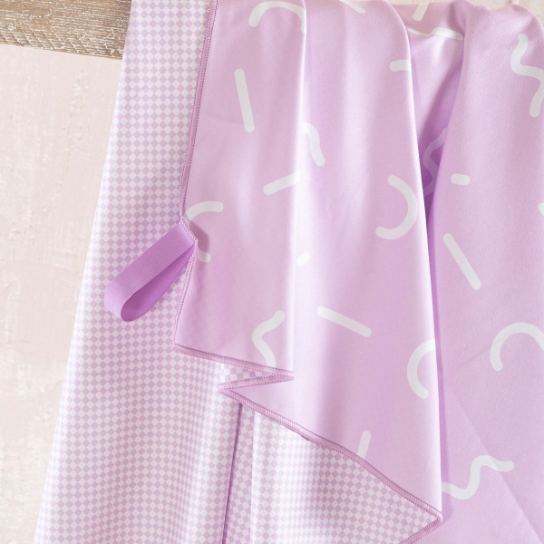 Πετσέτα Θαλάσσης Microfiber 2 Όψεων (90x160) Rythmos Difuse Purple