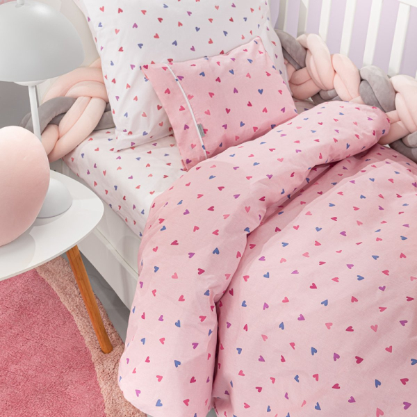 Σεντόνια Κούνιας (Σετ) Guy Laroche Amore Pink