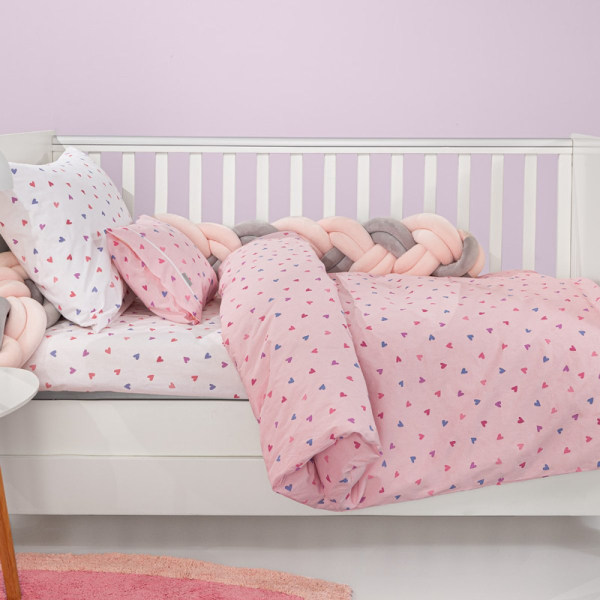 Σεντόνια Κούνιας (Σετ) Guy Laroche Amore Pink