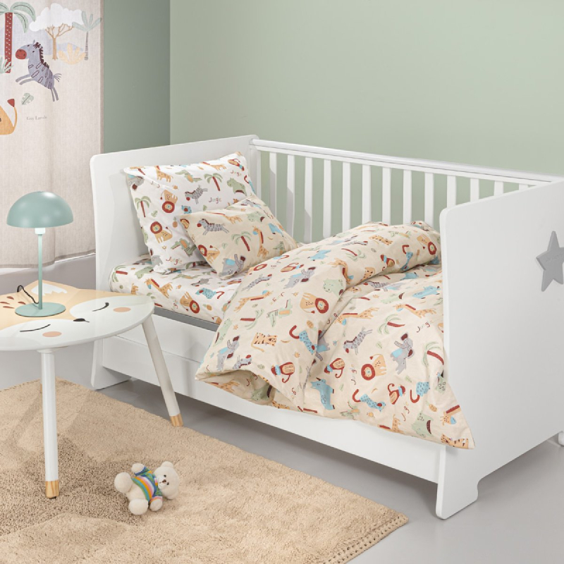 Σεντόνια Κούνιας (Σετ) Guy Laroche Jungle Natural