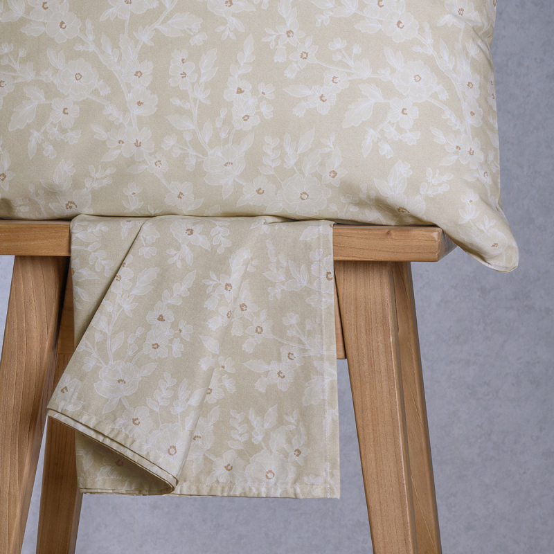 Σεντόνι King Size Με Λάστιχο + Μαξιλαροθήκες (Σετ) Melinen Ultra Line Amy Beige