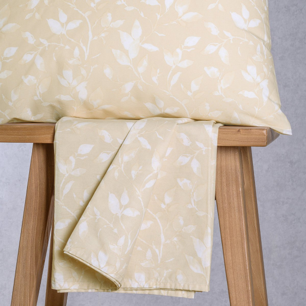 Σεντόνι King Size Με Λάστιχο + Μαξιλαροθήκη (Σετ) Melinen Ultra Line Mini Pearl Beige