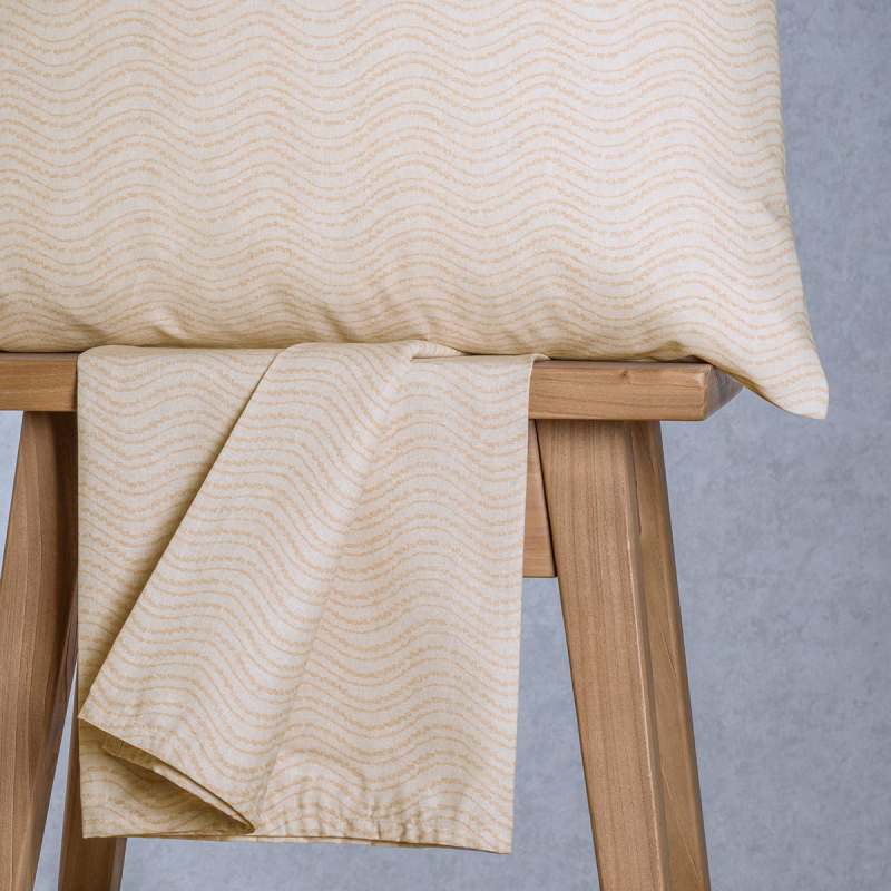 Σεντόνι King Size Με Λάστιχο + Μαξιλαροθήκη (Σετ) Melinen Ultra Line Mini Maverick Beige