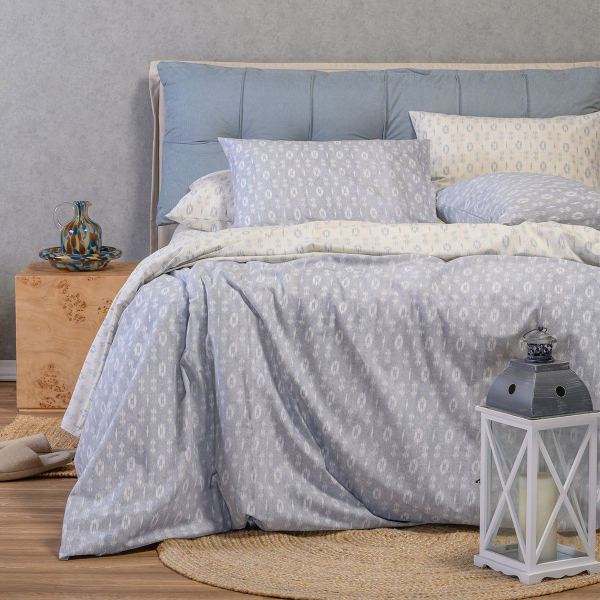 Σεντόνια Διπλά (Σετ) Melinen Casual Line River L.Grey