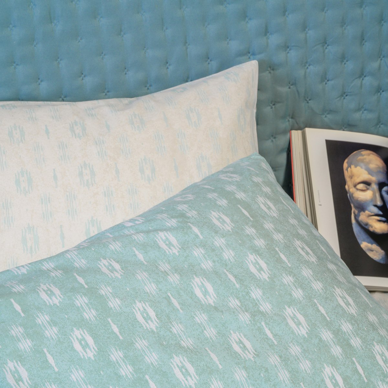 Ζεύγος Μαξιλαροθήκες (50x70) Melinen Casual Line River Aqua