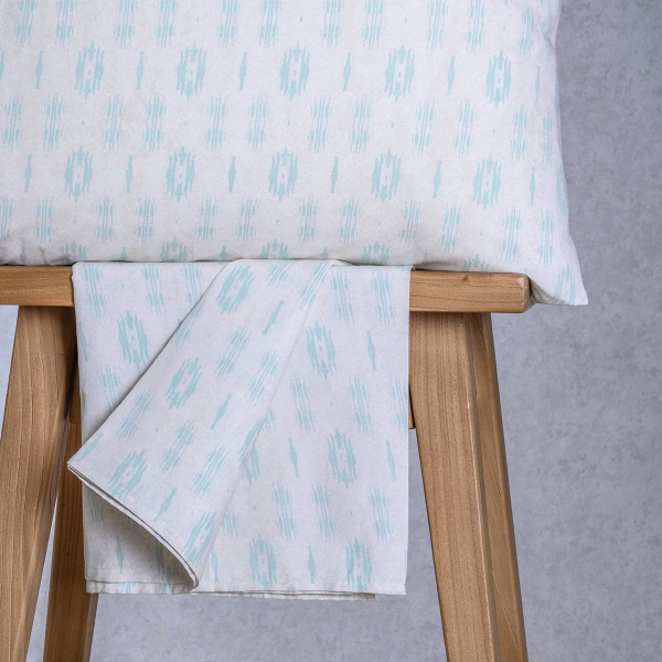 Σεντόνι Υπέρδιπλο Με Λάστιχο + Μαξιλαροθήκη (Σετ) Melinen Casual Line Mini River Aqua