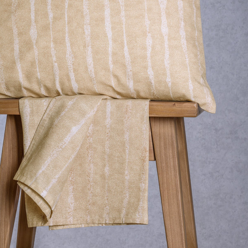 Σεντόνι King Size Με Λάστιχο + Μαξιλαροθήκη (Σετ) Melinen Casual Line Mini Kai Beige