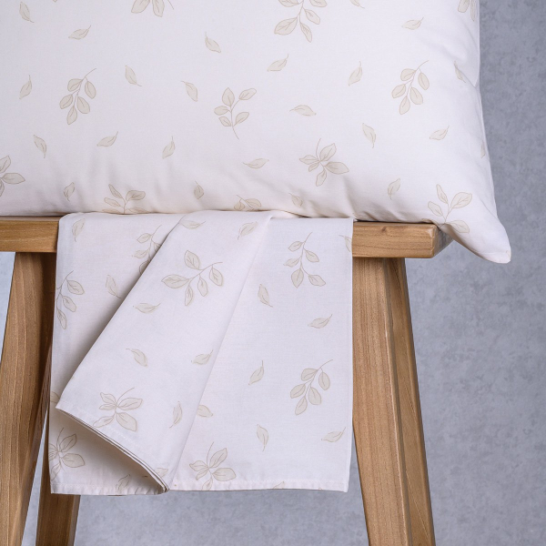 Σεντόνι King Size Με Λάστιχο + Μαξιλαροθήκη (Σετ) Melinen Casual Line Mini Rea Beige