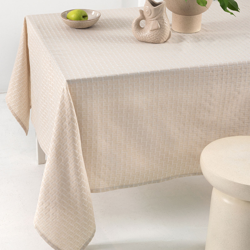 Αλέκιαστο Τραπεζομάντηλο (175x160) Palamaiki Milly Beige