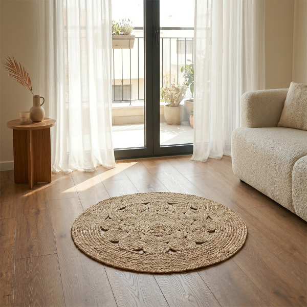 Στρογγυλό Χαλί Καλοκαιρινό (Φ120) Ravelia Flora