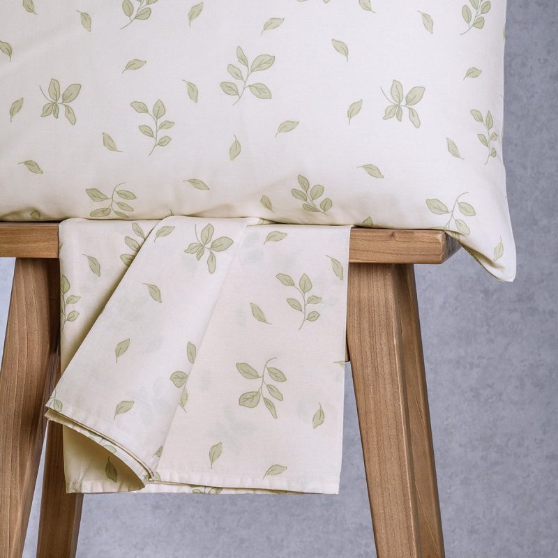 Σεντόνι Ημίδιπλο Με Λάστιχο + Μαξιλαροθήκη (Σετ) Melinen Casual Line Mini Rea Aqua