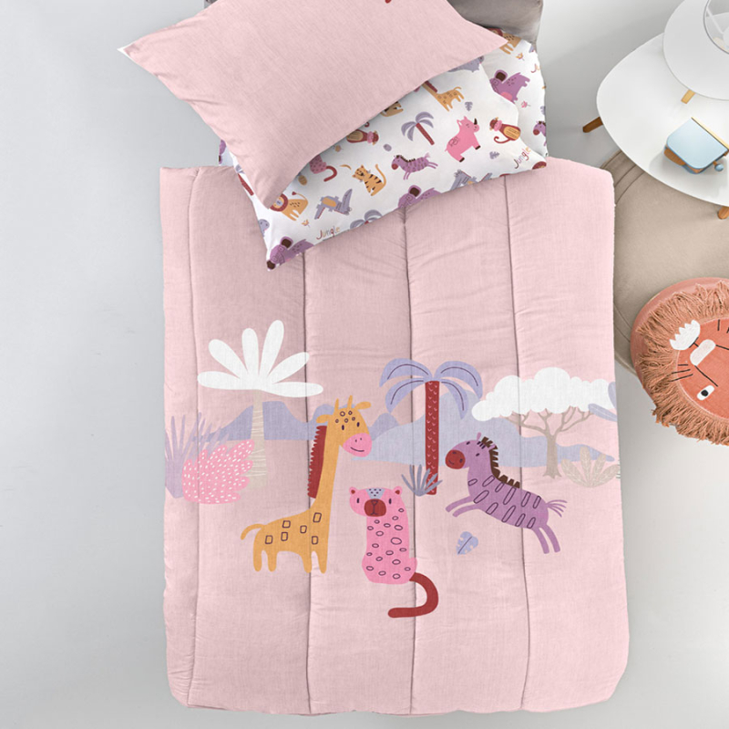 Κουβερλί Μονό (160x230) Guy Laroche Jungle Pink