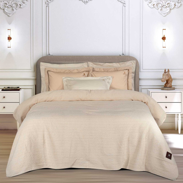 Κουβέρτα Πικέ Υπέρδιπλη (220x240) Greenwich Polo Club Essential 4456 Ecru