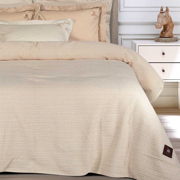 Κουβέρτα Πικέ King Size (240x260) Greenwich Polo Club Essential 4456 Ecru