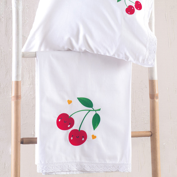 Σεντόνια Κούνιας (Σετ) Rythmos Baby Cherries