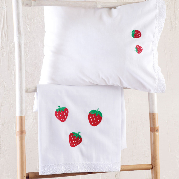 Σεντόνια Κούνιας (Σετ) Rythmos Baby Fragola