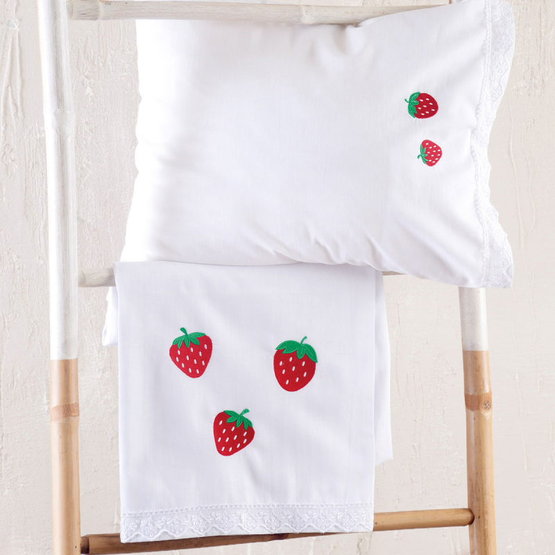 Σεντόνια Κούνιας (Σετ) Rythmos Baby Fragola