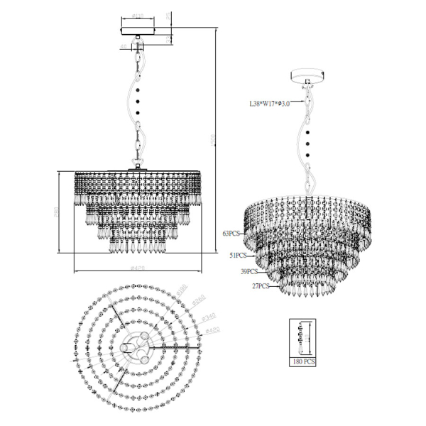 Πολυέλαιος Οροφής RL Orient R13473006