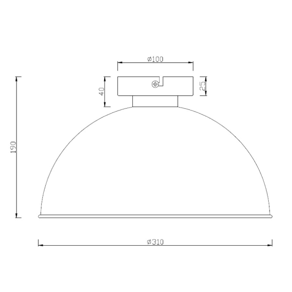Φωτιστικό Οροφής Μονόφωτο RL Jimmy R60121002